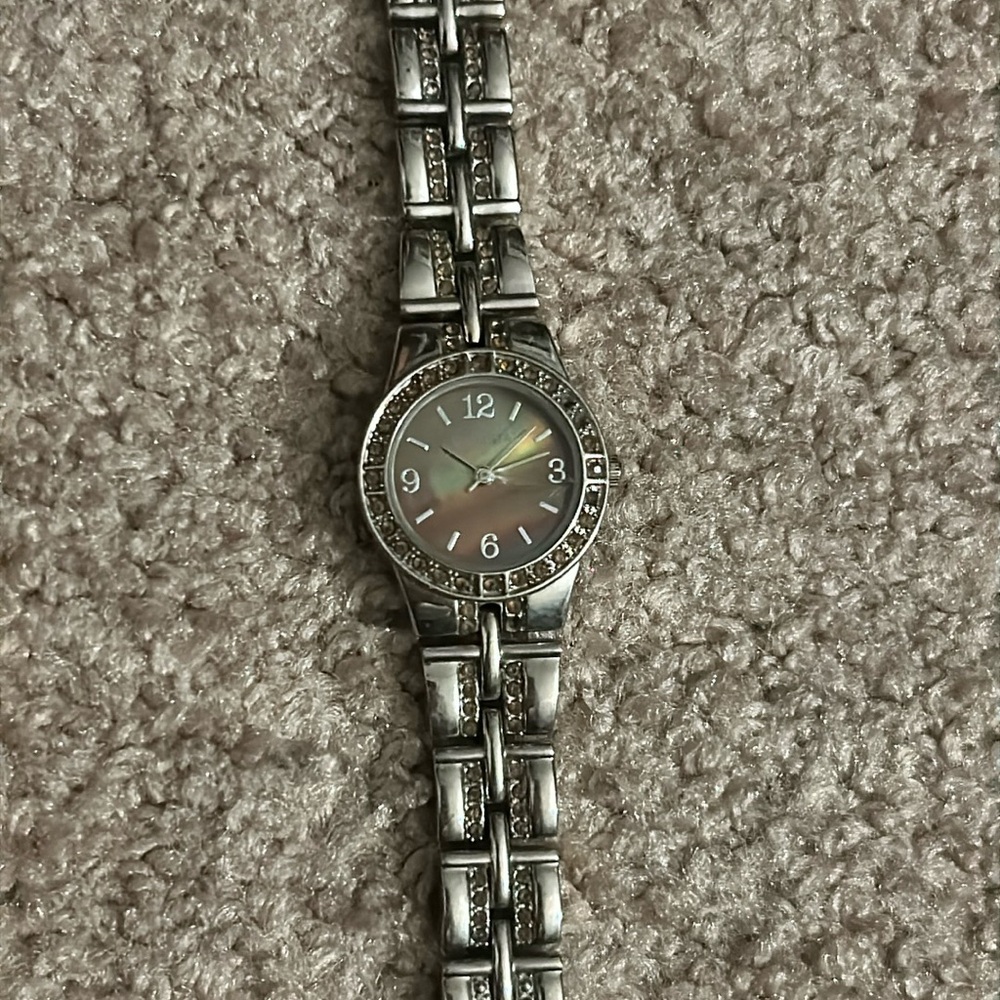 Valletta women’s vintage silver/multicolored‎ gemstone bracelet watch one size